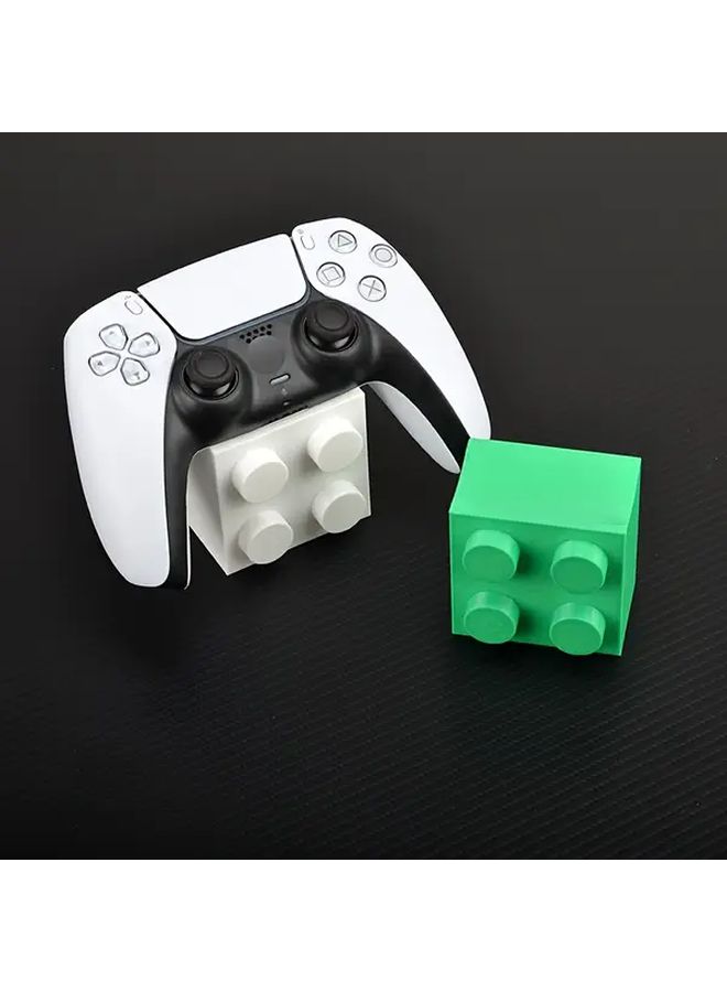 حامل مزدوج أخضر للتحكم لأجهزة PS4 وPS5 بتصميم مدمج قابل للربط - Image 1