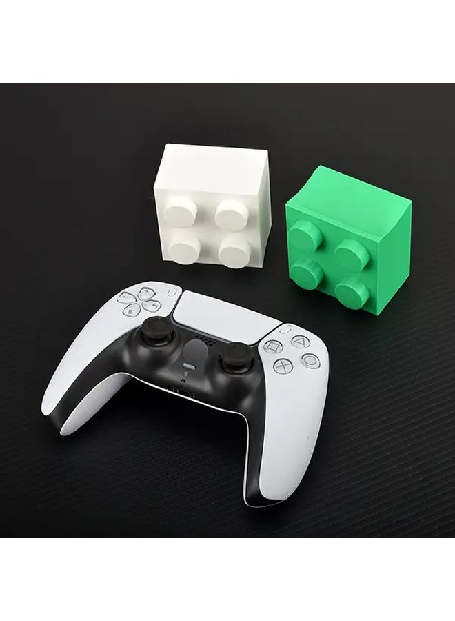 حامل مزدوج أخضر للتحكم لأجهزة PS4 وPS5 بتصميم مدمج قابل للربط - Image 4