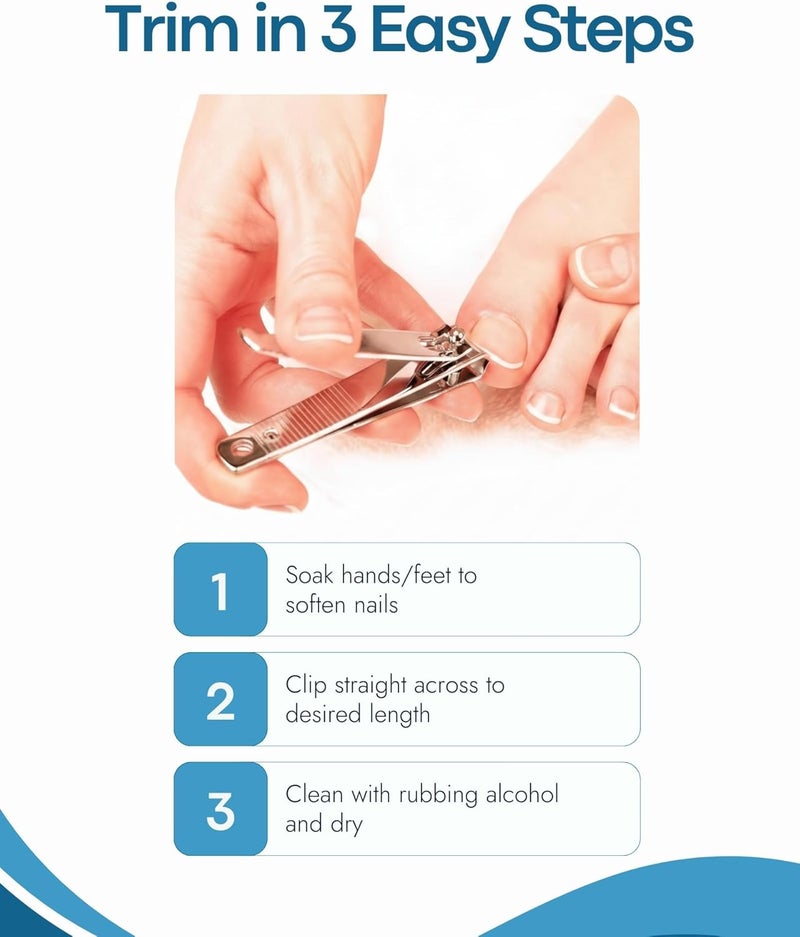 Denco Straight Cut Toenail Clipper,Silver,1 Count (Pack of 1),3559N - Image 4