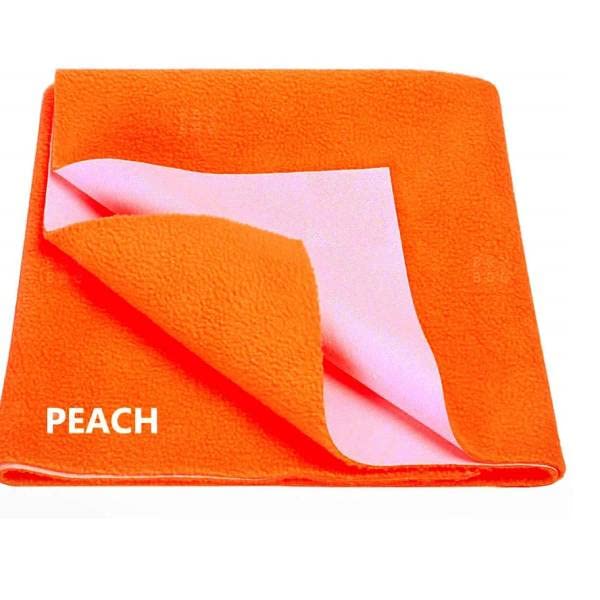 First Trend New Born Baby Quick Dry Sheet Bed Protector/Dry Sheet Waterproof and Reusable Mat-Absorbent Sheets/small- 50x70 cm (Peach) - Image 1