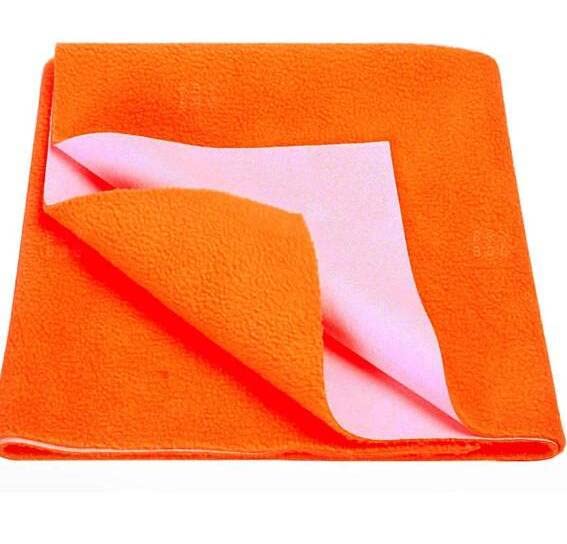 First Trend New Born Baby Quick Dry Sheet Bed Protector/Dry Sheet Waterproof and Reusable Mat-Absorbent Sheets/small- 50x70 cm (Peach) - Image 2