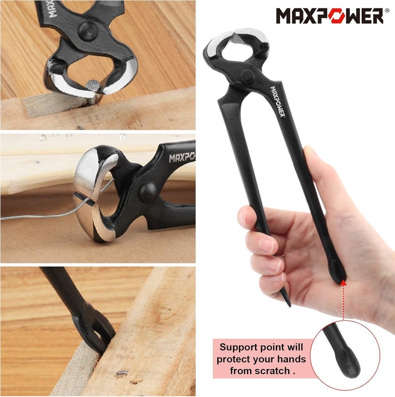 Max Power 4-Pieces Pry Bar Set, 12-inch Utility Claw Pry Bar, 8-inch Nail Puller, 10-inch and 7-inch Flat Pry Bar Crowbar Claw - Image 5