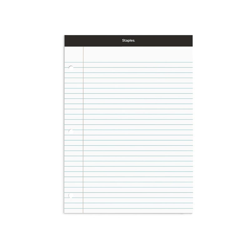 Staples ستابلز 3 ثقوب دبل باد أبيض مخطط ضيق كل واحد ربط غير معروف - Image 1