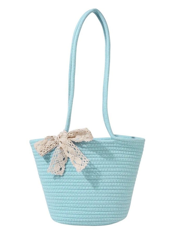DYARCHY Stylish Women's Straw & Polyester Tote Handbag Ribbon Attached With Bag for Office, Travel, Vacations & Shopping - Image 2