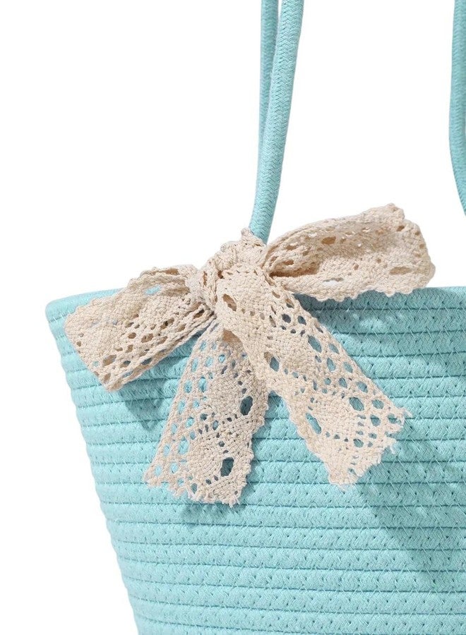 DYARCHY Stylish Women's Straw & Polyester Tote Handbag Ribbon Attached With Bag for Office, Travel, Vacations & Shopping - Image 4