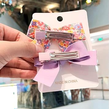 4 Ever 6 Pack Hair Bows Hairpins Girls Pigtail Bows with Alligator Clips Bowknot Hair clips Boutique Hairpieces Hair Barrettes Hair Accessory for Women Lolita Party Little Girls Toddler Kids Teens - Image 5
