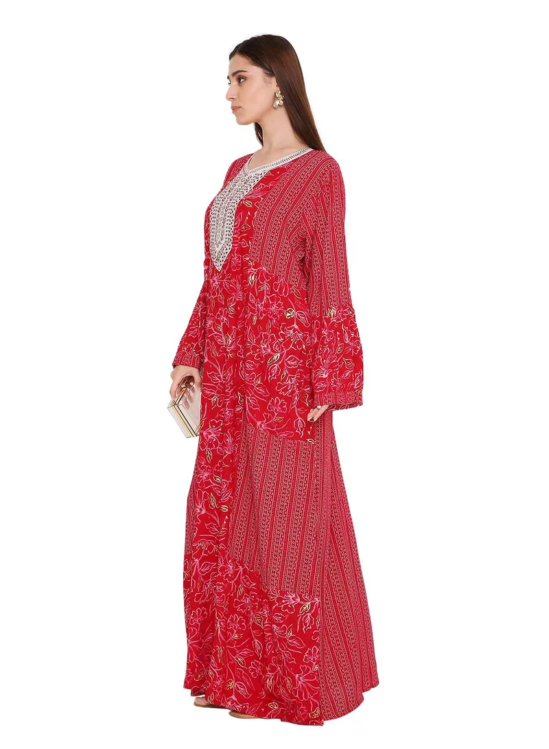 هانا آند سارا stylish traditional long arabic kaftan jalabiya dress