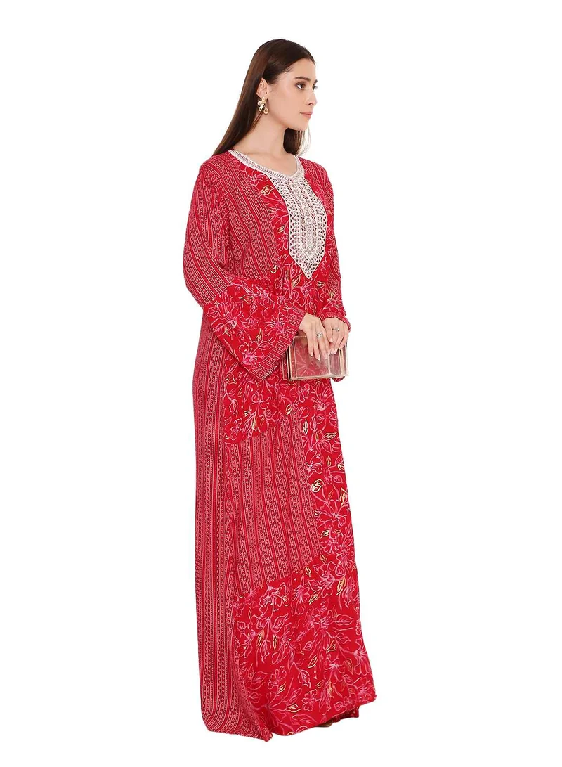 هانا آند سارا stylish traditional long arabic kaftan jalabiya dress