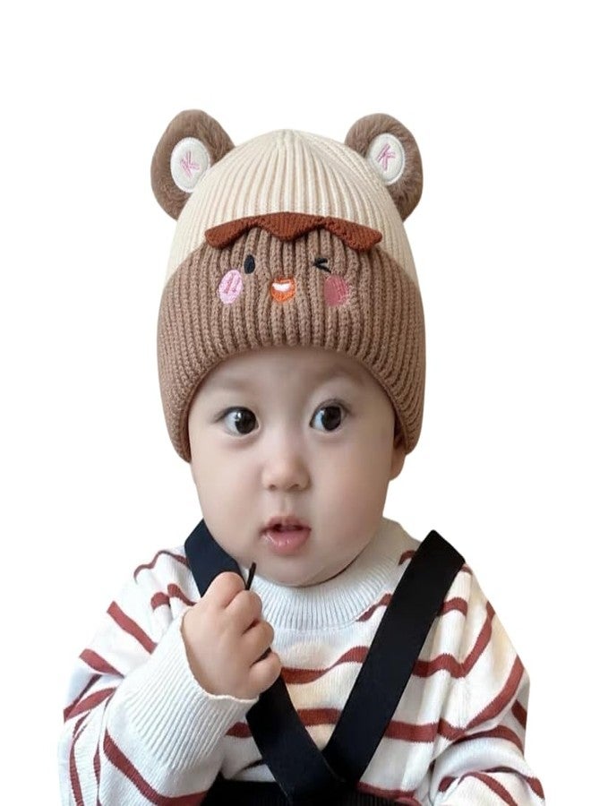 قبعات شتوية للأطفال الصغار من ريتشمن، قبعة صوفية محبوكة، قبعة ناعمة من الصوف مع غطاء للأذنين، وشاح، قبعة صوفية مزدوجة الطبقات مزينة بكرة صوفية، قبعة دافئة للأطفال (من 3 أشهر إلى 3 سنوات) - Image 1