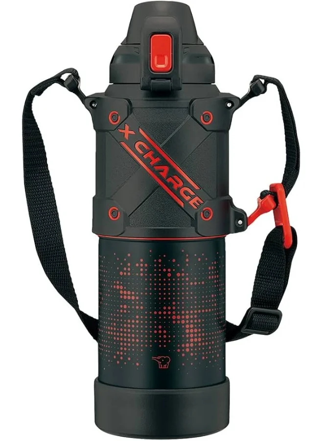 Zojirushi Zojirushi Stainless Steel Vacuum Bottle, 1.0L, Red Black