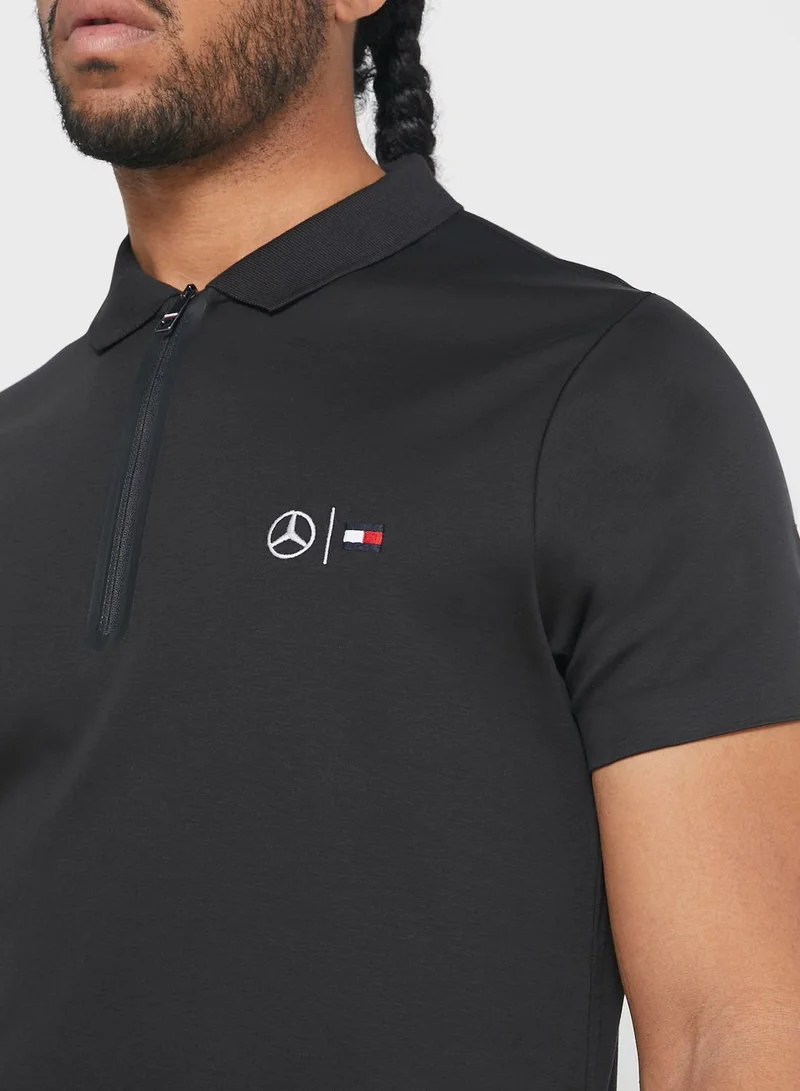 TOMMY HILFIGER Tech Half Zip Slim Fit Polo