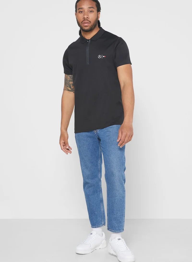 TOMMY HILFIGER Tech Half Zip Slim Fit Polo