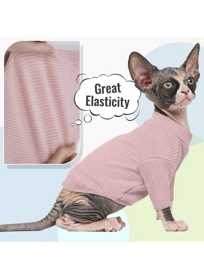 DENTRUN DENTRUN Sphynx Hairless Cats Shirt Pullover Kitten T-Shirts, Breathable Cat Wear Turtleneck Sweater Adorable Cat's Clothes Vest Pajamas Jumpsuit - Image 5