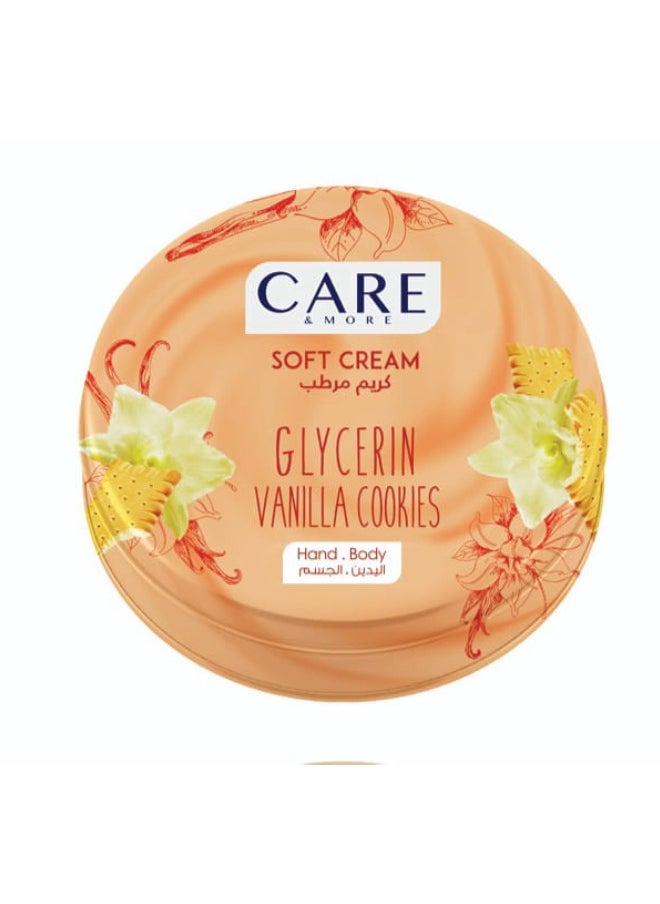 Care & More - Soft Cream Glycerin Vanilla & Cookies 125 ml - Image 1