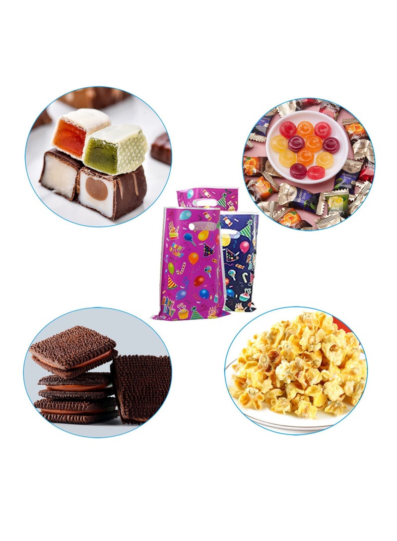 100 قطعة أكياس حفلات عيد الميلاد للأطفال - أكياس ملونة للحلويات والهدايا الصغيرة، أكياس مثالية للاحتفالات والمناسبات - Image 3