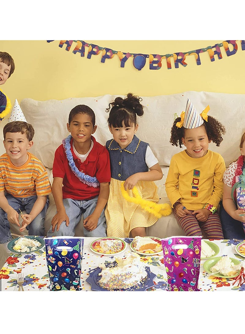 100 قطعة أكياس حفلات عيد الميلاد للأطفال - أكياس ملونة للحلويات والهدايا الصغيرة، أكياس مثالية للاحتفالات والمناسبات - Image 4