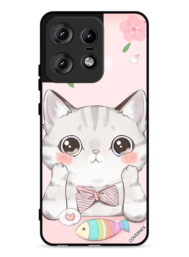 Covernex Motorola Edge 50 Pro 5G Protective Case Cover Cat Fish  - Image 1