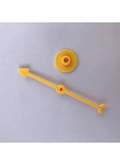 Generic Enlightenment Toy Rotating Plastic Pointer Parent-child Interactive Game Digital Dial Plastic DIY Teaching Pointer Accessories-Color:Orange Orange 100 Mm Long  - Image 1