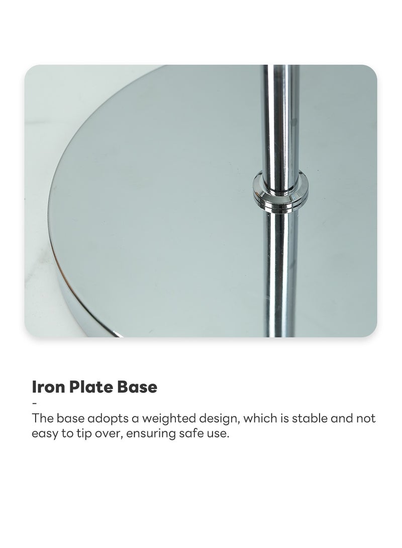 Onelight Creative 3-Circle Floor Lamp For Home Bedroom and Living Room, Adjustable White Light and Warm Light, with Foot Switch Silver 180x25 cm - Image 4