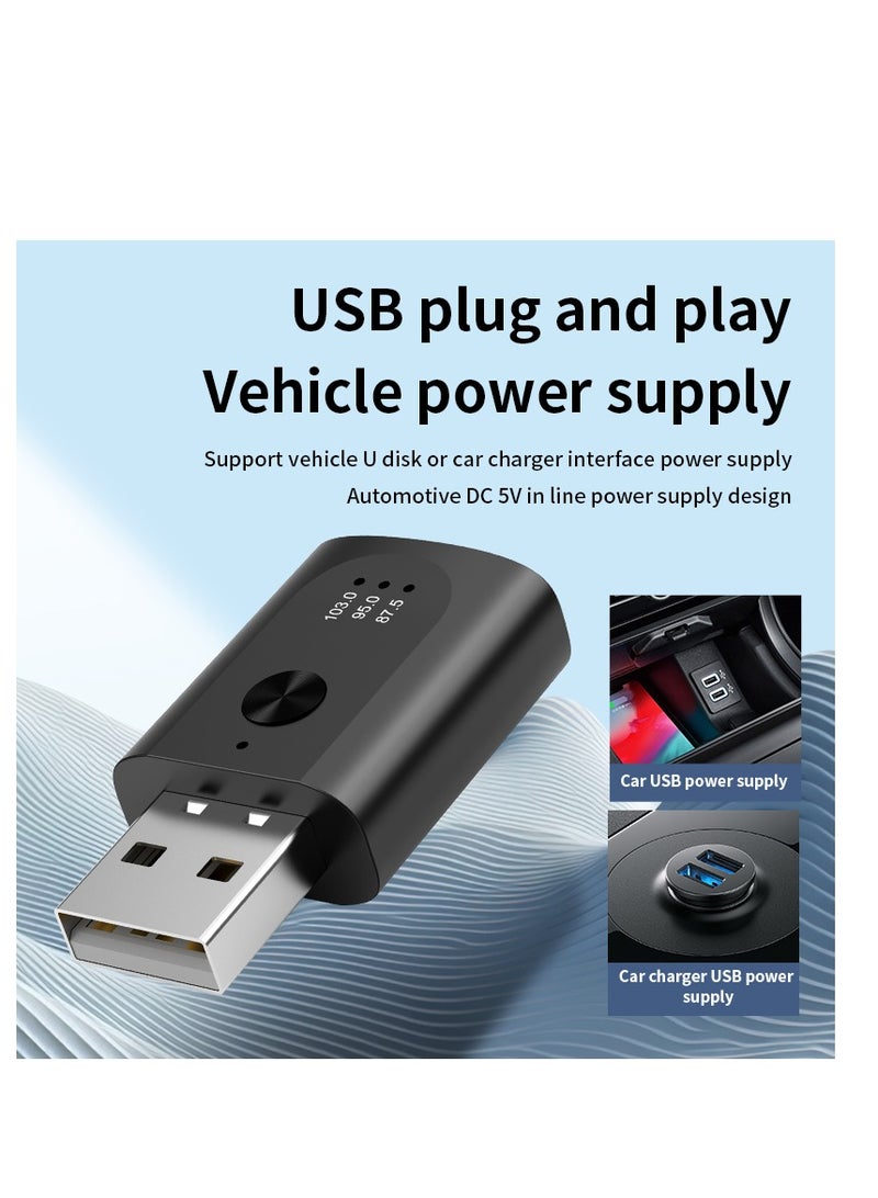 GULFLINK M08 Bluetooth 5.3 Bluetooth Receiver For Car Wireless Experienced sound Quality FM Audio Radio USB Plug And Play. - Image 3