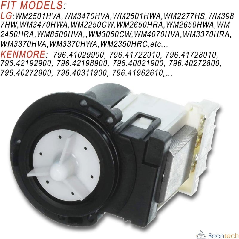 Seentech 4681EA2001T Washer Drain Pump Motor Exact Fit for Kenmore & LG washer drain pump by - Replaces Part Numbers AP5328388, 2003273, 4681EA2001D, 4681EA2001N, 4681EA1007G and More - Image 4