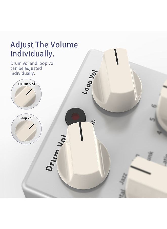 ammoon PockDrum Drum & Loop Guitar Effect Pedal 3 Modes 11 Drum Styles 11 Rhythm Types Built-in Looper Max. 20min Recording Unlimited Dub Tracks Tap Tempo  - Image 3