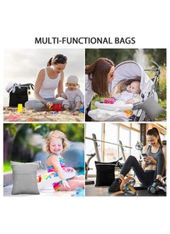 KASTWAVE 2-Piece Wet Dry Bag for Cloth Diapers Travel Beach Pool Yoga Gym Bag for Swimsuits Wet Clothes 2 pcs  - Image 3