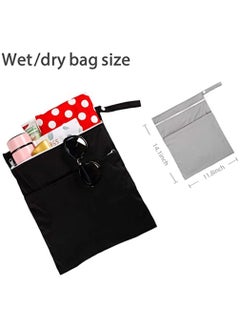 KASTWAVE 2-Piece Wet Dry Bag for Cloth Diapers Travel Beach Pool Yoga Gym Bag for Swimsuits Wet Clothes 2 pcs  - Image 2