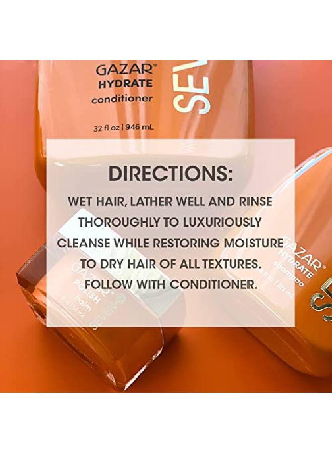 Seven Gazar Hydrate Shampoo A Lush Deeply Moisturizing Shampoo For Dry Hair  10.8 Fl. Oz. - Image 3