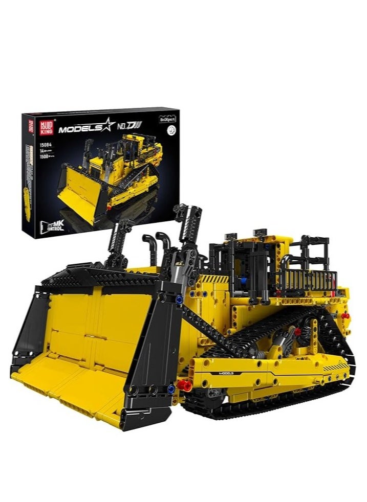 mould king 15084 Bulldozer Toys Building Sets, Construction Vehicles Dozer Model with Remote Control, STEM Project RC Building Kits with Motor Engine for Adults Boys Kids Aged 14+ (1508 Pieces)  - Image 1