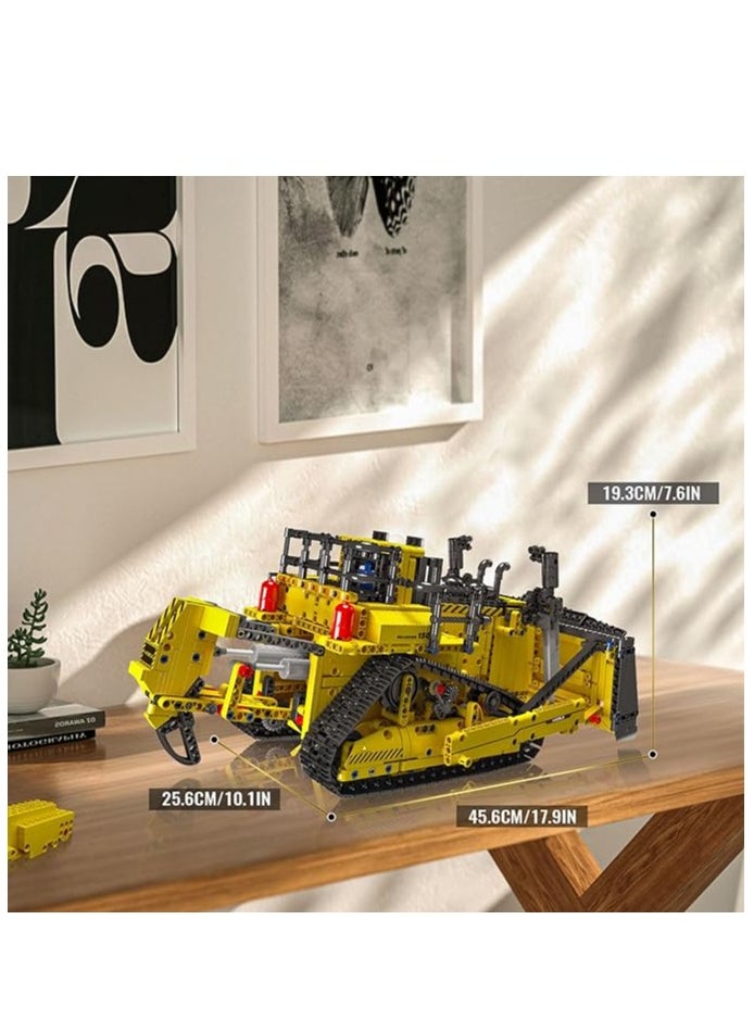 mould king 15084 Bulldozer Toys Building Sets, Construction Vehicles Dozer Model with Remote Control, STEM Project RC Building Kits with Motor Engine for Adults Boys Kids Aged 14+ (1508 Pieces)  - Image 4