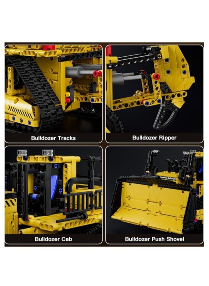 mould king 15084 Bulldozer Toys Building Sets, Construction Vehicles Dozer Model with Remote Control, STEM Project RC Building Kits with Motor Engine for Adults Boys Kids Aged 14+ (1508 Pieces)  - Image 5