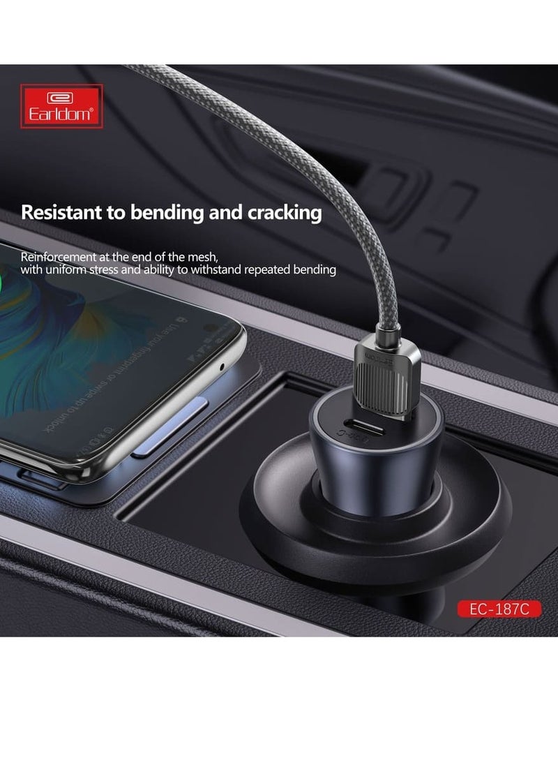 Usb Data Cable 2.4A , Fast Charging And Sync - Usb To Usb-c , EC-187C