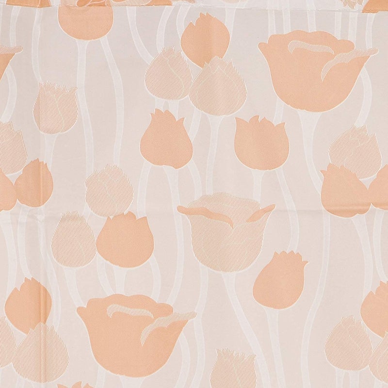 SHAVIN PVC Flower Printed Bathroom Shower Curtain Pack of 1 with Hooks (7 FT, Orange) - Image 2