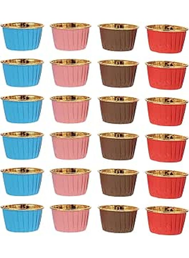 High Temperature Resistant Muffin Cups 100pcs Assorted Colors Pink Blue Brown Red - Image 1
