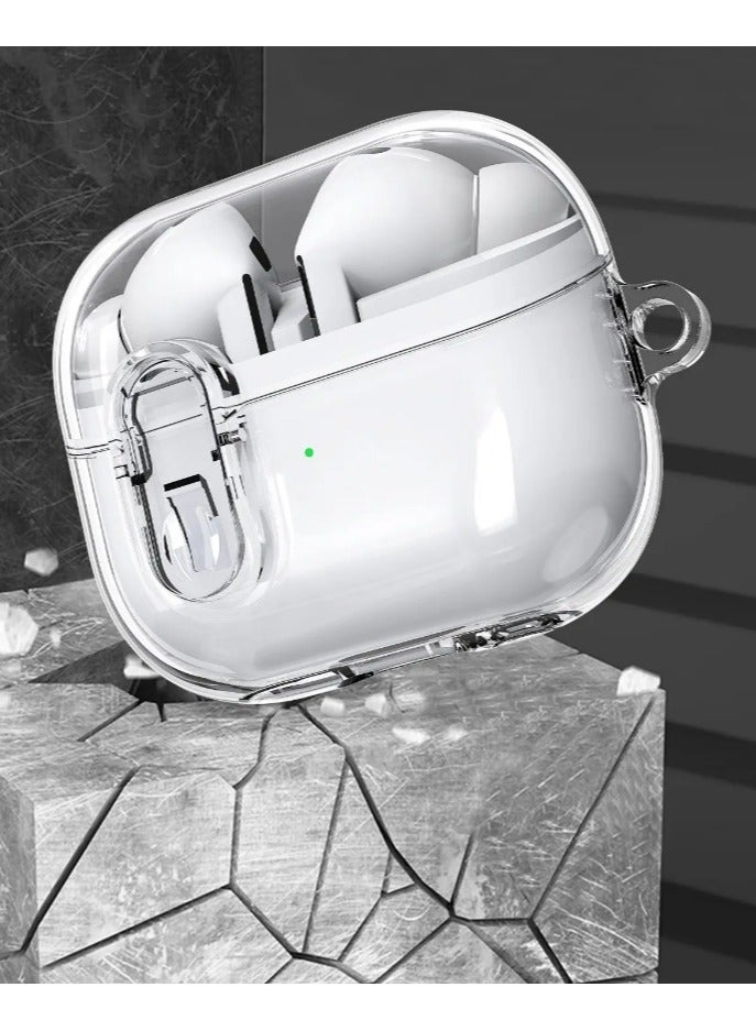 Alyashmac Case for Samsung Galaxy Buds3 and Galaxy Buds3 pro(2024) Silicone Earphones Cover Secure Lock Protective，Shockproof Wireless Earbuds Protective Cover with Keychain(Clear) - Image 4