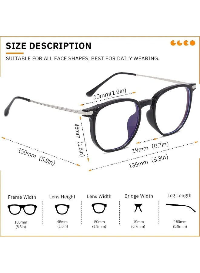 ECVV unisex-adult Glasses Blue Light Blocking Glasses, Black, 135 x 46mm  - Image 5