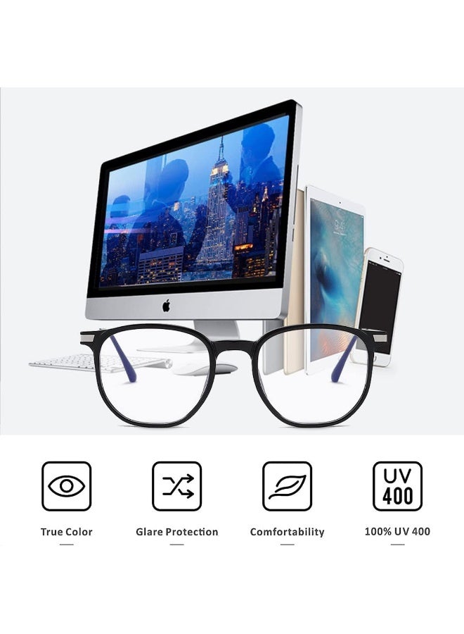 ECVV unisex-adult Glasses Blue Light Blocking Glasses, Black, 135 x 46mm  - Image 3