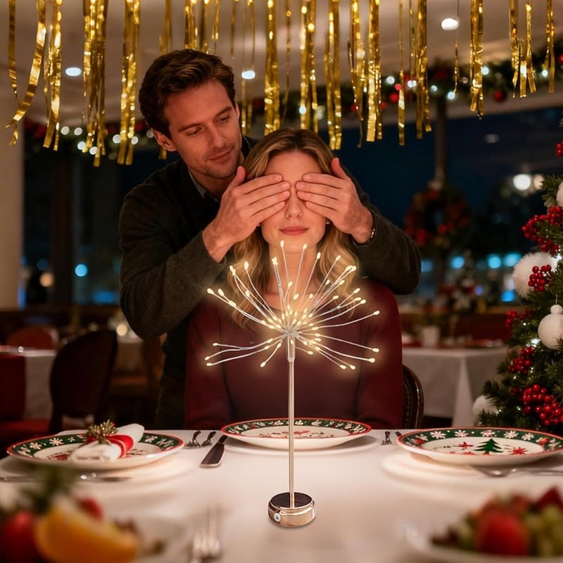 أضواء خيطية لشجرة الكريسماس لاسلكية قابلة لإعادة الشحن بالضوء الدافئ لغرفة النوم ومكتب الحفلات - Image 4