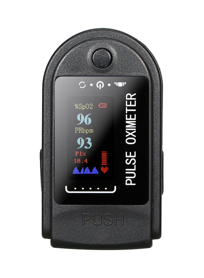 NIBEMINENT Digital Fingertip Pulse Oximeter Blood Oxygen Sensor Saturation LCD Mini SpO2 Monitor Rate Measurement Meter for Home Sports Travel Black - Image 4