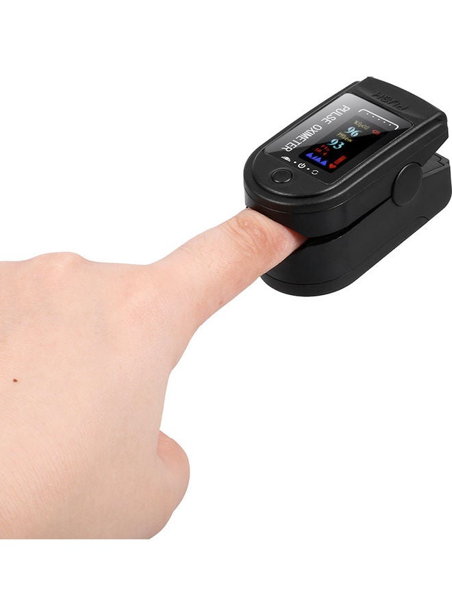 NIBEMINENT Digital Fingertip Pulse Oximeter Blood Oxygen Sensor Saturation LCD Mini SpO2 Monitor Rate Measurement Meter for Home Sports Travel Black - Image 3