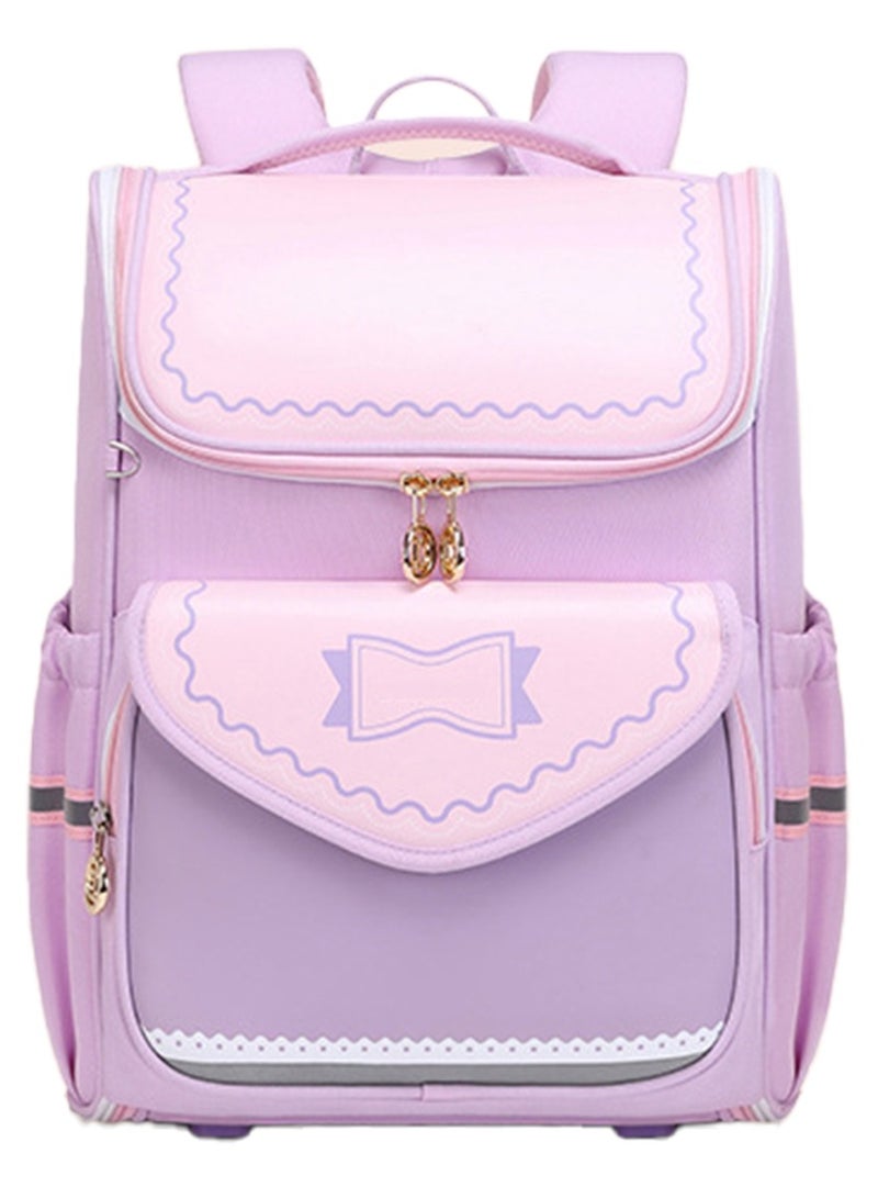 SKY VIEW Kids Backpack Boys And Girls Classic British Style Lightweight Schoolbag Large Capacity Laptop Bookbags For Teens Students With Ergonomic Cushioning(Pink Small) - Image 1