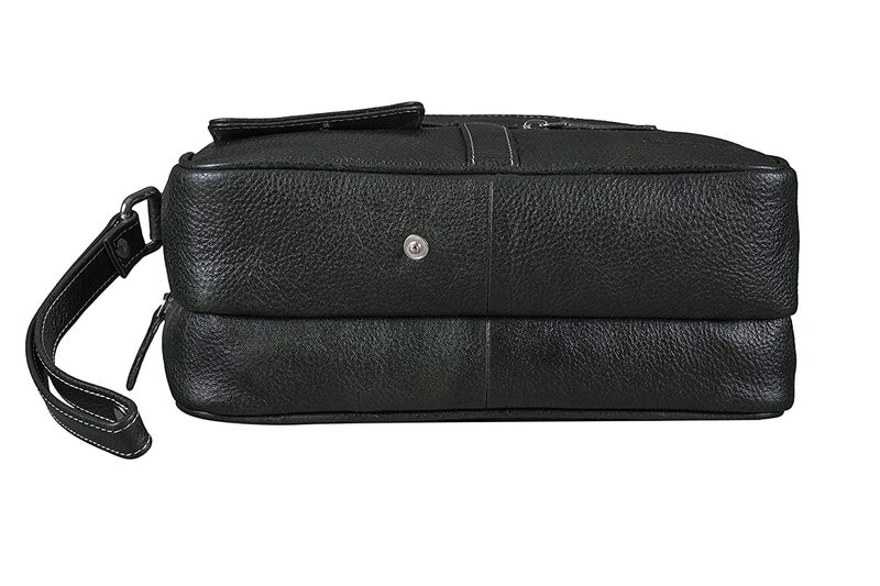 BRAND LEATHER Genuine Leather Toiletry Bag Cash Pouch/Money Carrying Pouch/Handbags/Multipurpose Travel Pouch for Men - Image 4