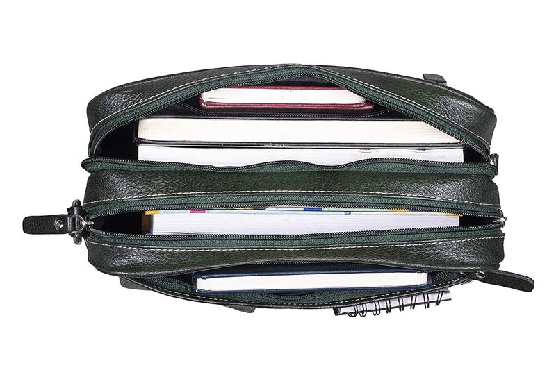 BRAND LEATHER Genuine Leather Toiletry Bag Cash Pouch/Money Carrying Pouch/Handbags/Multipurpose Travel Pouch for Men - Image 5
