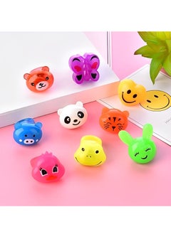 maffick 36 PCs LED Light-Up Bumpy Rings，Kids Birthday Party Gifts, LED Animal Rubber Glow Rings Glitter Finger Toys Box, Luminous Party Supplies, Birthday Gifts for Kids  - Image 2