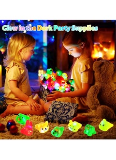 maffick 36 PCs LED Light-Up Bumpy Rings，Kids Birthday Party Gifts, LED Animal Rubber Glow Rings Glitter Finger Toys Box, Luminous Party Supplies, Birthday Gifts for Kids  - Image 3