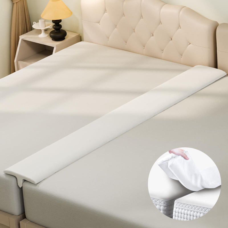 ENITYA 12" Wide Split King Gap Filler for Adjustable Bed, Fits 0â€“3â€³ Gap, Bed Bridge Twin XL to King Converter, Mattress Connector with Removable Cover, Suit for Guest/Hotel/Family Room, Easy Install - Image 1