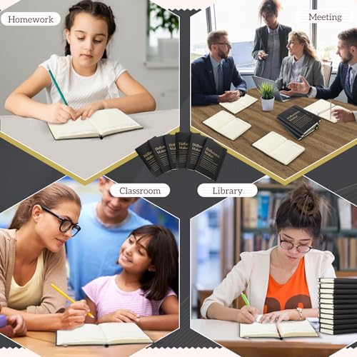 Chiisong 24 Pcs Employee Appreciation Gifts A6 Small Leather Journals Bulk Inspirational Different Maker Notebook Thank You Gift for Women Leadership Coworker Team Staff Christmas (Black) - Image 4