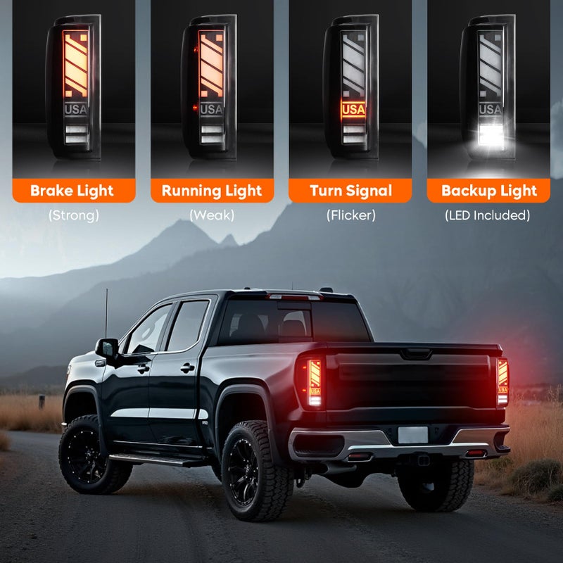 Tresound LED Tail Lights for Ford F150 2009 2010 2011 2012 2013 2014 (Fleetside Bed Model), Taillights Assembly Replacement Left + Right Pair, Smoke Lens, 2 Pcs - Image 2