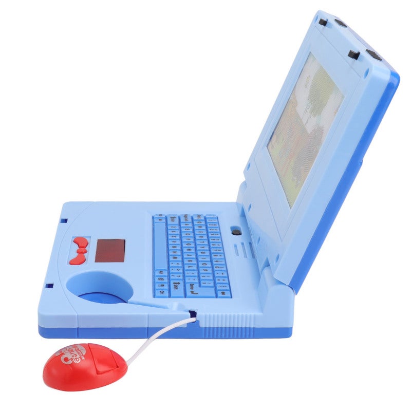 Kids Learning Laptop Blue Non Retractable Mouse Progressive Learning Levels - 2 Music Clips 11 Sound Effects Educational Electronic Toy for Toddlers and Preschoolers - Image 5